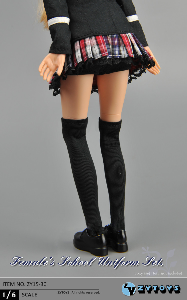 ZYTOYS - 1/6 女学生服套装 黑色西装款 ZY15-30(图3)