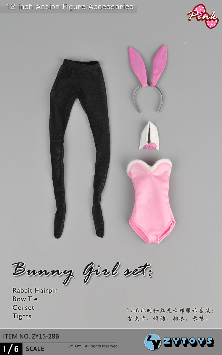 ZYTOYS - 1/6 粉红兔女郎 服饰套装/Pink Bunny girl set ZY15-28B(图1)