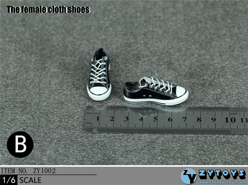 ZYTOYS - 1/6 女款低帮绑带运动鞋 5色 (ZY1002)(图3)