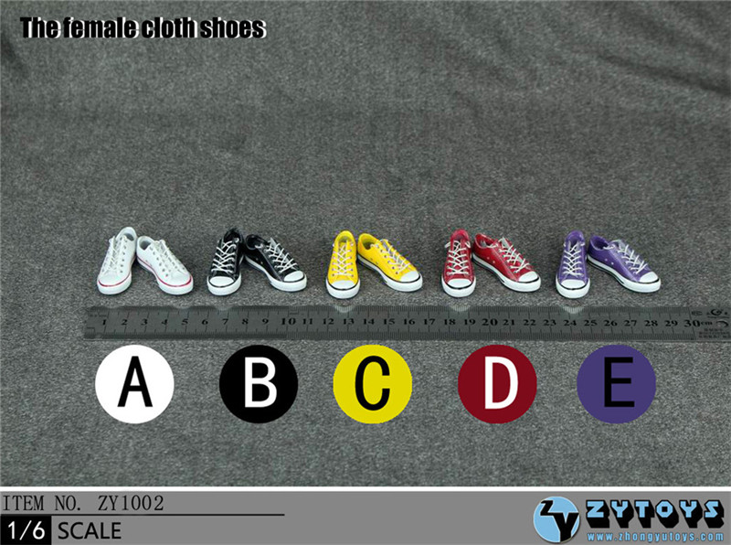 ZYTOYS - 1/6 女款低帮绑带运动鞋 5色 (ZY1002)(图11)