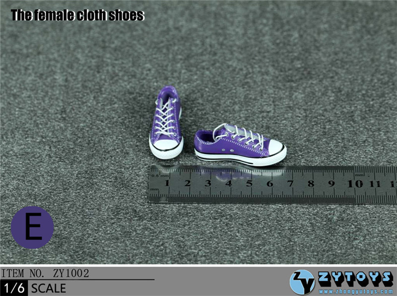ZYTOYS - 1/6 女款低帮绑带运动鞋 5色 (ZY1002)(图5)