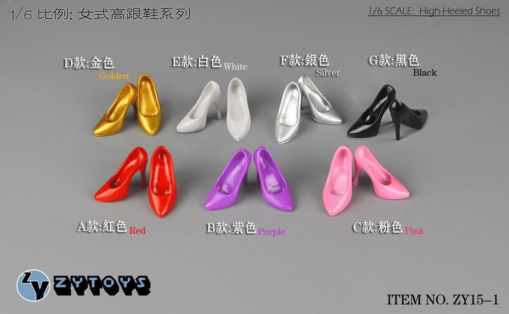 ZYTOYS -1/6 女式高跟鞋 7色 ZY15-1(图9)