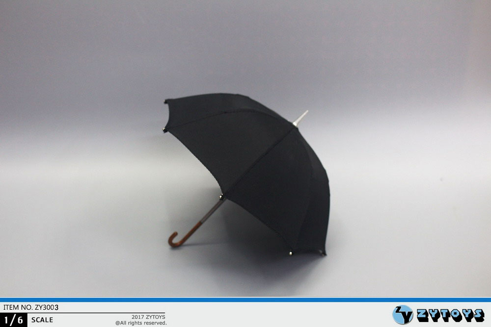 ZYTOYS 1/6 黑色雨伞 模型 ZY3003(图1)