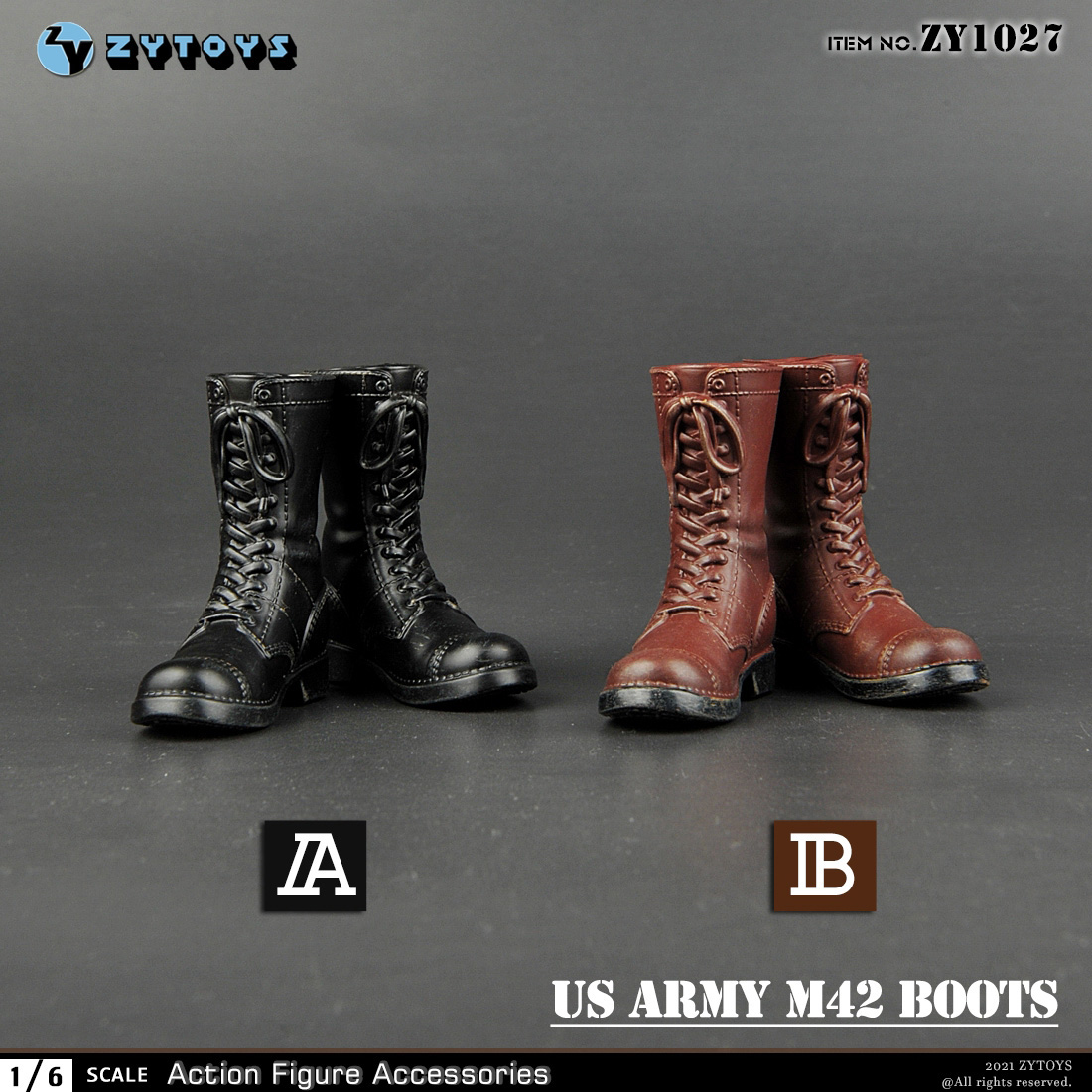 ZYTOYS 1/6 ZY1027 美军 M42靴 2款 兵人模型(图8)