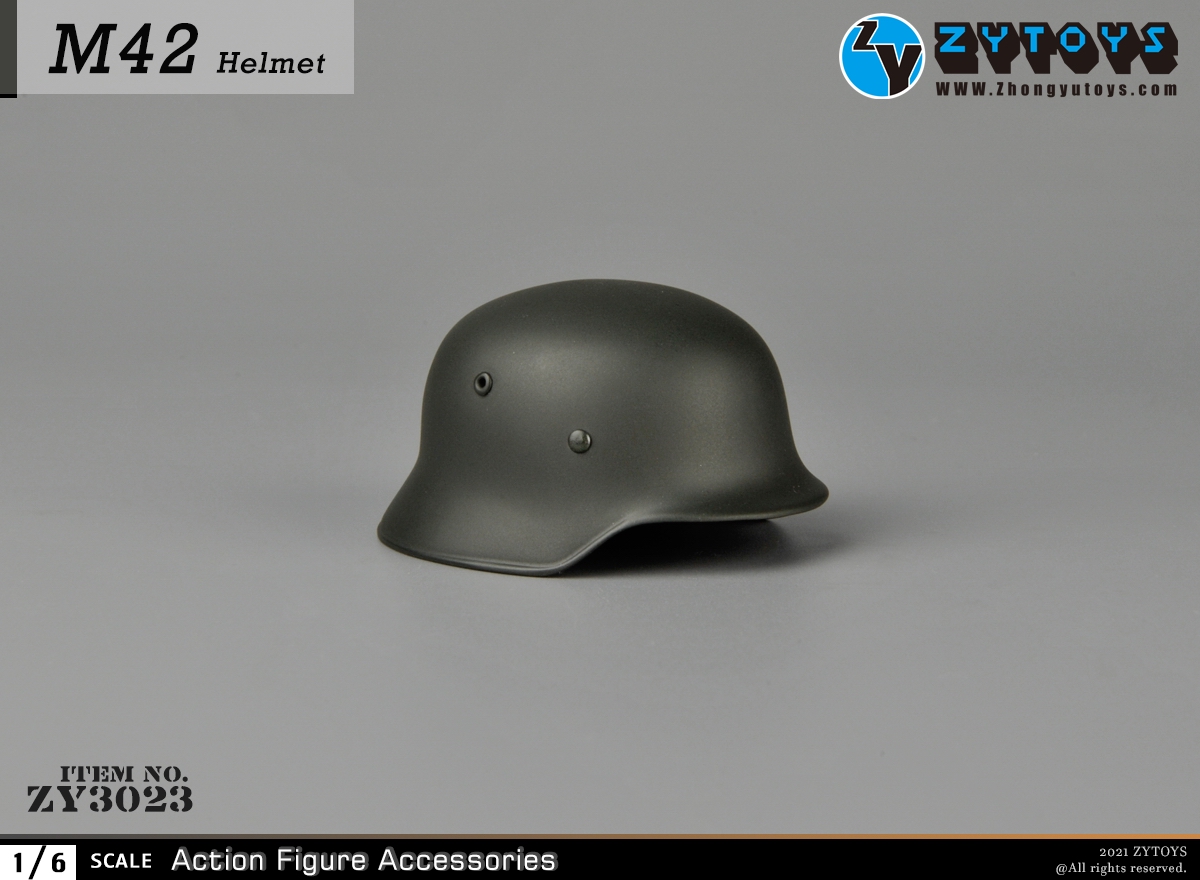 ZYTOYS 1:6 M42二战德军 ZY3023金属头盔模型(图3)