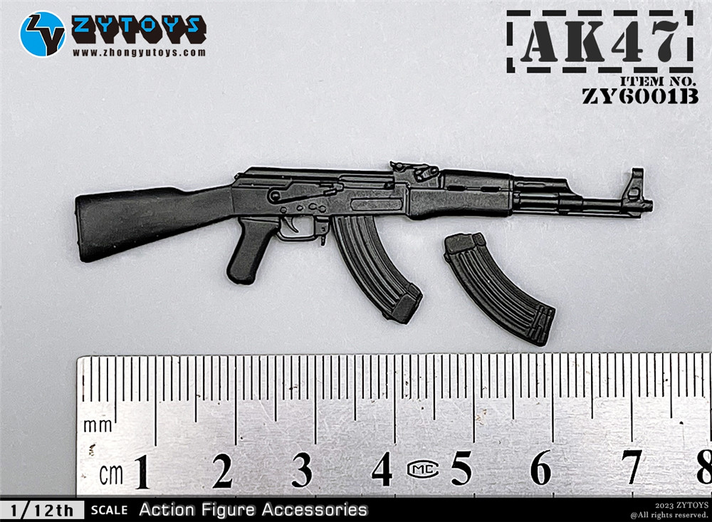 ZYTOYS 1/12武器系列（第一弹）MP5 M4 AK47..原色版(图5)
