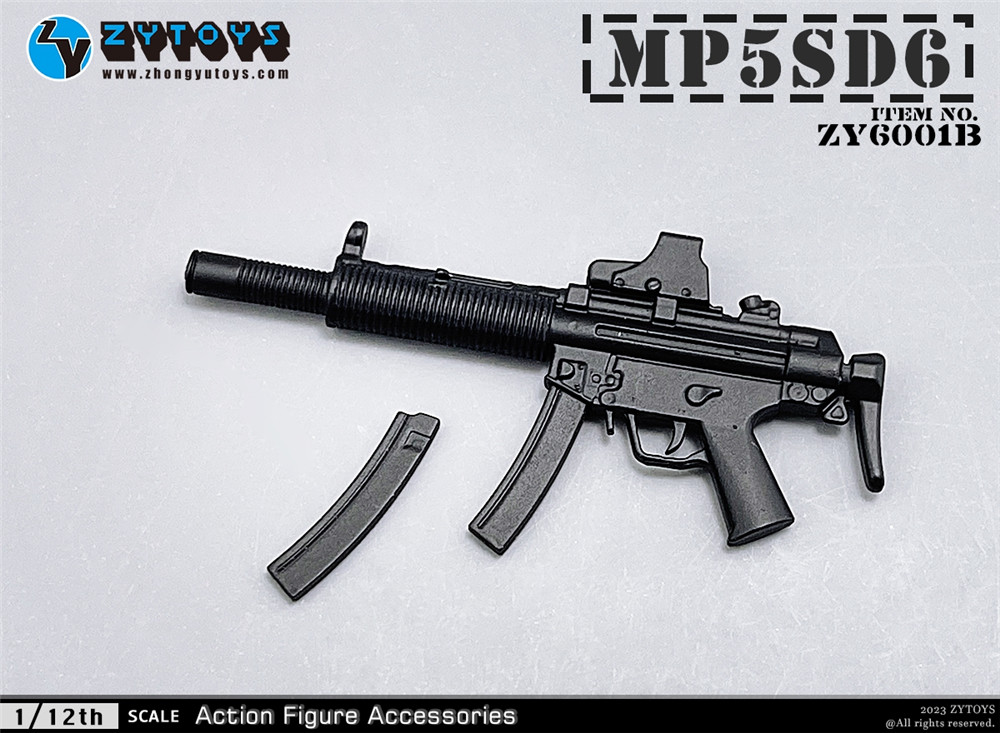 ZYTOYS 1/12武器系列（第一弹）MP5 M4 AK47..原色版(图12)