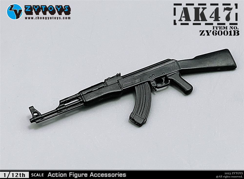 ZYTOYS 1/12武器系列（第一弹）MP5 M4 AK47..原色版(图6)