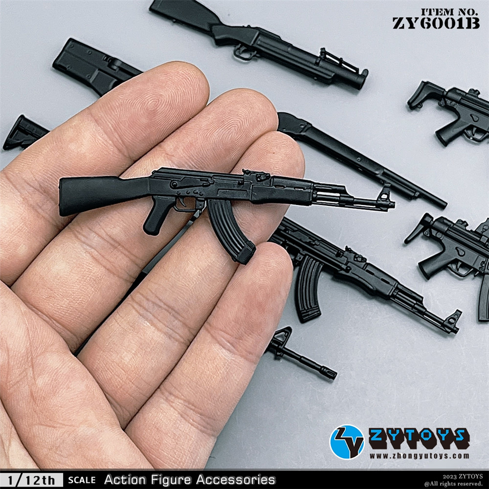 ZYTOYS 1/12武器系列（第一弹）MP5 M4 AK47..原色版(图19)